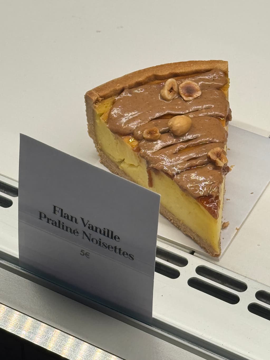 Flan vanille praliné noisettes